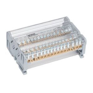 Blok dystrybucyjno-rozdzielczy MOBLOCK 4P 125A-15 2x35mm2 + 2x25mm2 + 11x6mm2 TS35 MAB4126A18 - obrazek 1