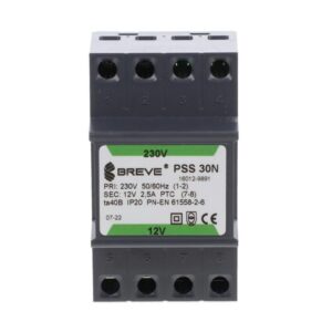 Transformator 1-fazowy modułowy bezpieczeństwa PSS 30N 230/ 12V 2,5A, na szynę DIN, IP20, Ta 40, 16012-9891 - obrazek 1