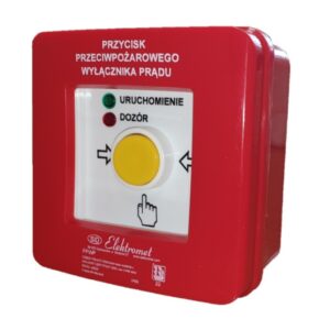 Przycisk ppoż. n/t 2 tory prądowe 12A R-Z przyciskowy diody czerw/ziel 230V AC/230V AC PPWP-1 B/4 904406 - obrazek 1