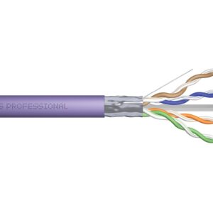 Kabel teleinformatyczny F/UTP kat.6 4x2xAWG23 LSOH drut fioletowy B2ca DK-1626-VH-5 /500m/ - obrazek 1