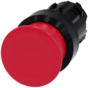 Przycisk grzybkowy 22mm tworzywo czerwony 30mm z samopowrotem SIRIUS ACT 3SU1000-1AD20-0AA0 - obrazek 1