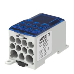 Blok dystrybucyjny - rozdzielczy OJL280A niebieski we: 1xAl/Cu 35-120 wy: 2x6-35mm2/5x2,5-16mm2/ 4x2,5-10mm2 1000V MAB1281B10 - obrazek 1