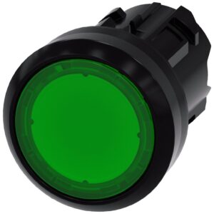 Przycisk podświetlany 22mm tworzywo zielony płaski z samopowrotem SIRIUS ACT 3SU1001-0AB40-0AA0 - obrazek 1