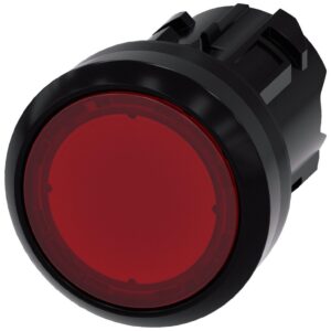Przycisk podświetlany 22mm tworzywo czerwony płaski z samopowrotem SIRIUS ACT 3SU1001-0AB20-0AA0 - obrazek 1
