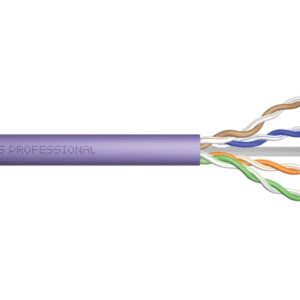 Kabel teleinformatyczny U/UTP kat.6 4x2xAWG23 LSOH drut fioletowy Dca DK-1614-VH-05 /50m/ - obrazek 1