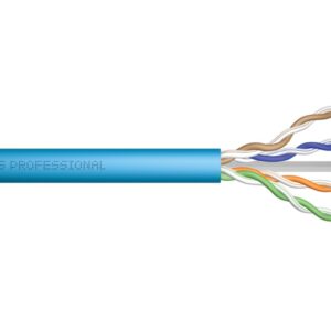 Kabel teleinformatyczny U/UTP kat. 6A 4x2xAWG23 LSOH drut niebieski Dca DK-1614-A-VH-05 /50m/ - obrazek 1