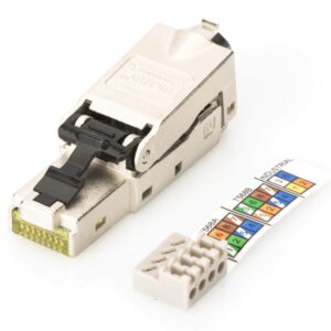 Wtyk modularny RJ45 kat.6A PoE+ 10GbE STP ekranowany metalowy beznarzędziowy AWG 27-22 DN-93631 - obrazek 1