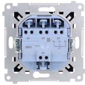 Simon 54 Łącznik potrójny (moduł) 10AX 250V szybkozłącza, czarny mat DW31.01/49 - obrazek 1