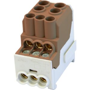 Blok rozdzielczy - dystrybucyjny Al/Cu SDB 100 (80010) SIMBLOCK brązowy 81601015 - obrazek 1