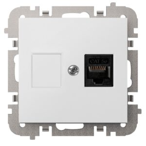 Vestra Gniazdo komputerowe pojedyncze RJ45 bez ramki podtynkowe IP20 biały 3848-10 - obrazek 1