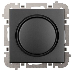 Vestra Ściemniacz LED obrotowy bez ramki podtynkowy IP20 czarny 3807-19 - obrazek 1