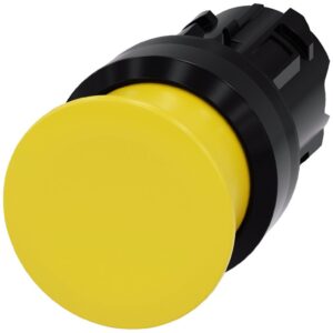 Przycisk grzybkowy 22mm tworzywo żółty 30mm z samopowrotem SIRIUS ACT 3SU1000-1AD30-0AA0 - obrazek 1