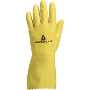 Rękawice gospodarcze z lateksu flokowane dł. 30 cm gr. 038 mm kolor żółty rozmiar 9/10 MAIN VE240JA09 - obrazek 1