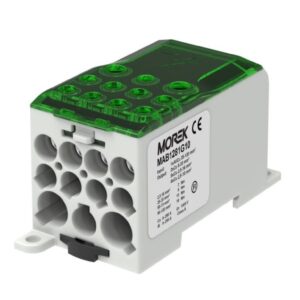 Blok dystrybucyjny - rozdzielczy OJL280A zielony we: 1xAl/Cu 35-120 wy: 2x6-35mm2/5x2,5-16mm2/ 4x2,5-10mm2 1000V MAB1281G10 - obrazek 1