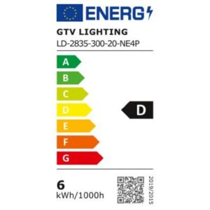 Taśma Flash 2835, 300 LED neutralny biały 4000K, 30W, bez żelu 8mm, Rolka 5m, 12V - obrazek 1