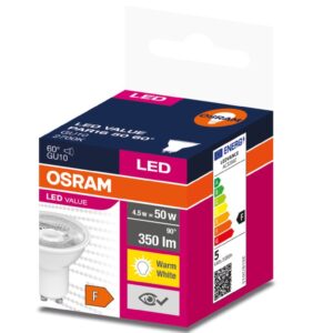 Żarówka LED VALUE PAR16 50 GU10 4,5W 350lm 2700K 827 60st. 4058075598942 - obrazek 1