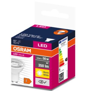 Żarówka LED VALUE PAR16 50 GU10 4,5W 350lm 3000K 830 60st. 4058075599024 - obrazek 1