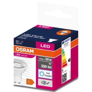 Żarówka LED VALUE PAR16 50 GU10 4,5W 350lm 6500K 865 60st. 4058075599239 - obrazek 1