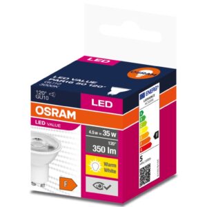 Żarówka LED VALUE PAR16 50 GU10 4,5W 350lm 3000K 830 120st. 4058075598676 - obrazek 1