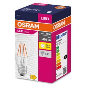 Żarówka LED VALUE CLASSIC A 40 E27 4W 470lm 2700K 827 FIL non-dim 4058075439856 - obrazek 1
