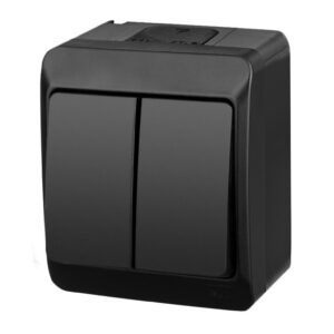 HERMES Łącznik świecznikowy hermetyczny IP44 czarny 0332-09 - obrazek 1