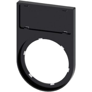Ramka do etykiet zatrzaskiwanych 12,5x27mm czarna zaokrąglona otwór 22mm SIRIUS ACT 3SU1900-0AR10-0AA0 - obrazek 1