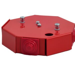 Puszka przeciwpożarowa PIP-3AN B6x2x4 ośmiokątna, E90, z bezpiecznikiem 0,75A, wymiary 124x28x137mm, czerwony 84623606 - obrazek 1