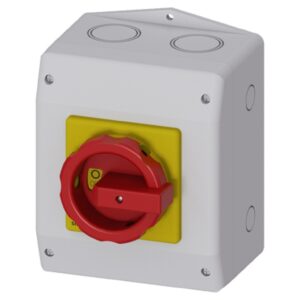 Rozłącznik główny/awaryjny w obudowie 3P 63A 22kW AC23A 400V styki pom 1Z 1R pokrętło żółto-czerwone 3LD2565-1GP53 - obrazek 1