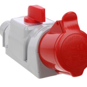 Gniazdo wt.izol.stałe 32A/400V 3P+N+Z z przełącz.L-O-P 197 - obrazek 1