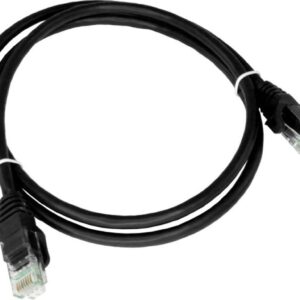 Patch-cord U/UTP kat.5e PVC 0.25m czarny KKU5CZA0.25 - obrazek 1