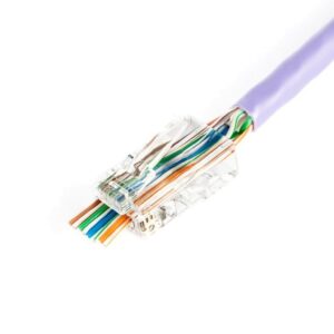 Wtyk RJ45 (8P8C) przelotowy kat.5e nieekranowany AWG 26-24 /woreczek zawiera 100szt./X-ML-5U-EZ - obrazek 1