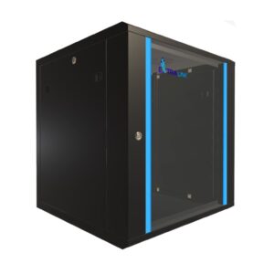 Szafa rack montowana na ścianie Extralink 12U 600x600 Czarna - obrazek 1