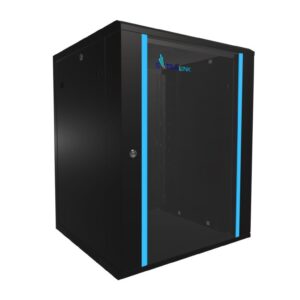 Szafa rack montowana na ścianie Extralink 15U 600x600 Czarna - obrazek 1