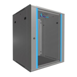 Szafa rack montowana na ścianie Extralink 15U 600x600 Szara - obrazek 1