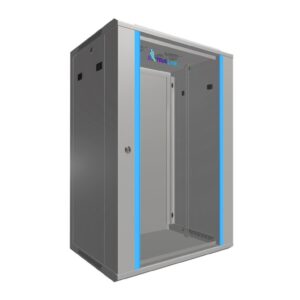 Szafa rack montowana na ścianie Extralink 18U 600x450 Szara - obrazek 1
