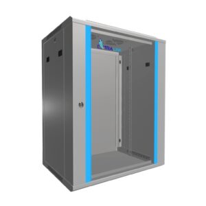 Szafa rack montowana na ścianie Extralink 15U 600x450 Szara - obrazek 1