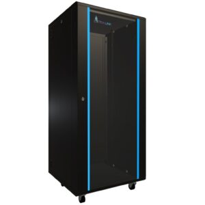 Szafa rack stojąca Extralink 27U 600x600 Czarna - obrazek 1