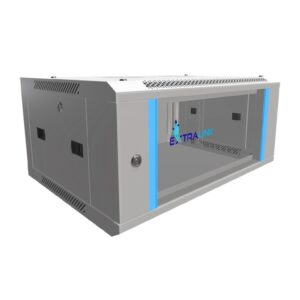 Szafa rack montowana na ścianie Extralink 4U 600x450 Szara - obrazek 1