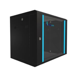 Szafa rack montowana na ścianie Extralink 9U 600x450 Czarna - obrazek 1