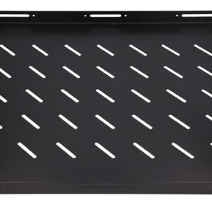 Półka 19, 602 x 472mm, mocowana punktowo, do szaf o głębokości 800mm Extralink 1U 600mm Czarna - obrazek 1