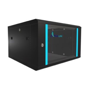 Szafa rack montowana na ścianie Extralink 6U 600x600 Czarna - obrazek 1