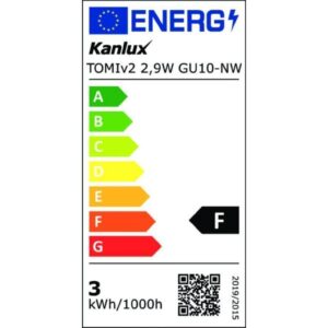 Żarówka LED GU10 TOMIv2 2,9W GU10-NW 295lm 4000K barwa neutralna 34964 - obrazek 1