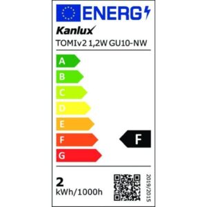 Żarówka LED GU10 TOMIv2 1,2W GU10-NW 120lm 4000K barwa neutralna 34961 - obrazek 1