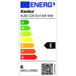 Żarówka LED E14 XLED C35 E14 6W-WW 806lm 2700K barwa ciepła 35272 - obrazek 1