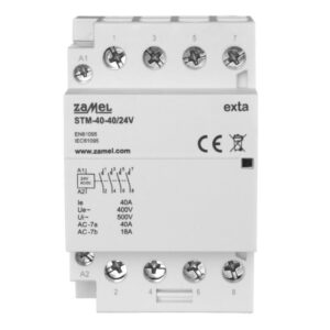Stycznik modułowy instalacyjny 40A 4Z 24V AC/DC+F13 typ: STM-40-40/24V EXT10000297 - obrazek 1