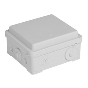 Puszka naścienna przyłączeniowa 100x52x100 mm, z 4 dławnicami, IP54, odporna na UV, NPP100 szara 35380002 - obrazek 1