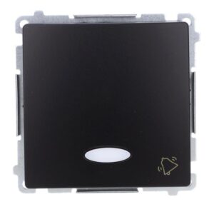 Simon Basic Przycisk dzwonek z podświetleniem LED (moduł) 10AX, 250V, szybkozłącza, czarny BMD1L.01/49 - obrazek 1