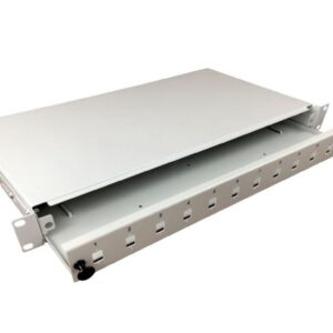 Przełącznica światłowodowa 12xSC simplex / 12xLC duplex 19 1U z płytą czołową FOP-1U-12SCS-S - obrazek 1