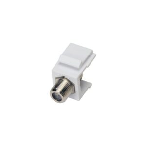 Adapter typu keystone ze złączem F, kolor biały MKA-F-B-CON-F - obrazek 1