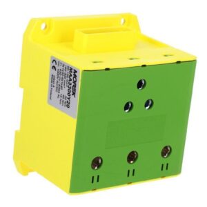 Złączka OTL300-3B żółto-zielony 3xAl/Cu95-300mm2 6x1x40 1000V/1500V Zacisk uniwersalny z wejściem na szynę elastyczną MAA3300Y20 - obrazek 1